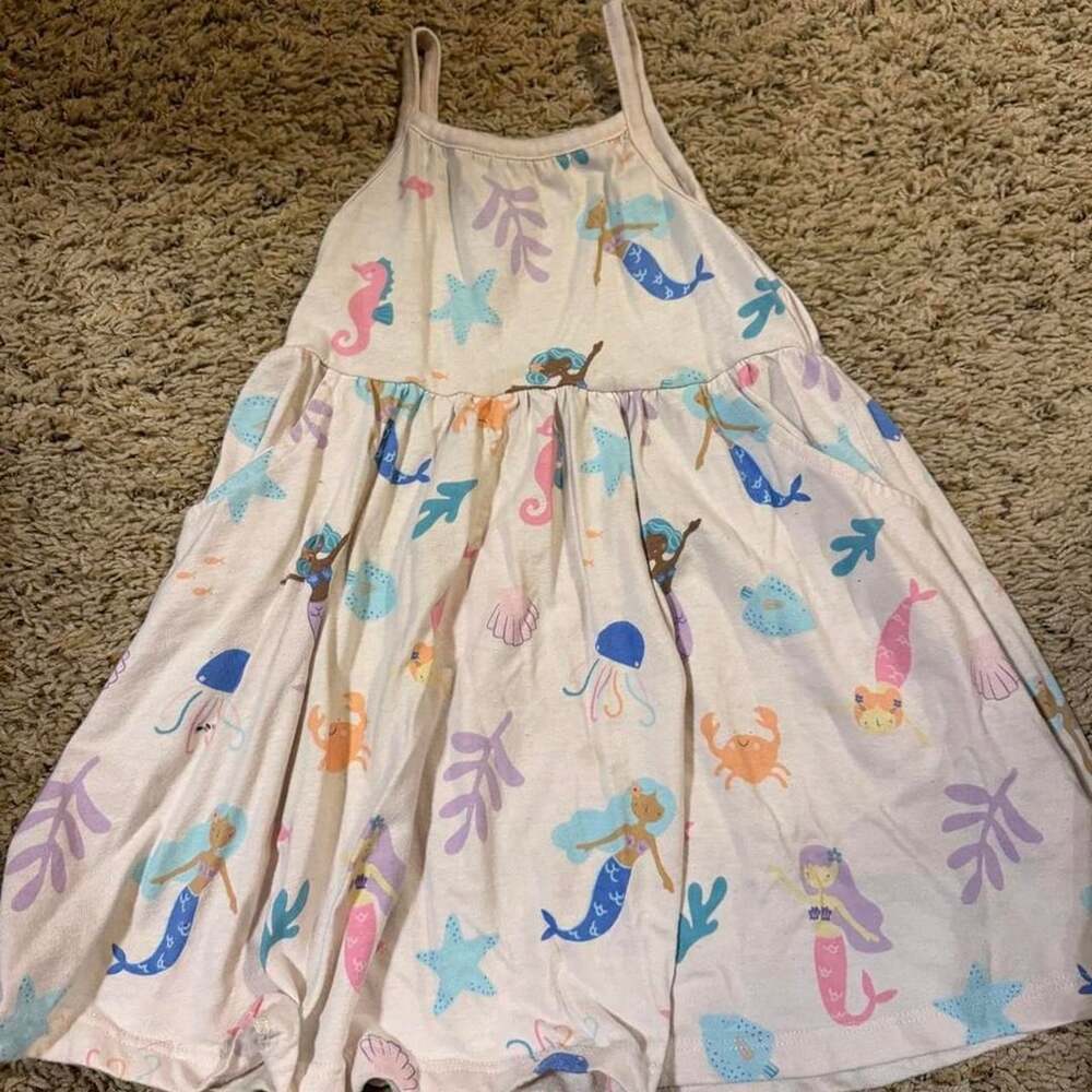 Garanimals Mermaid Print Sundress Size 4T Pink Ocean Sea Life